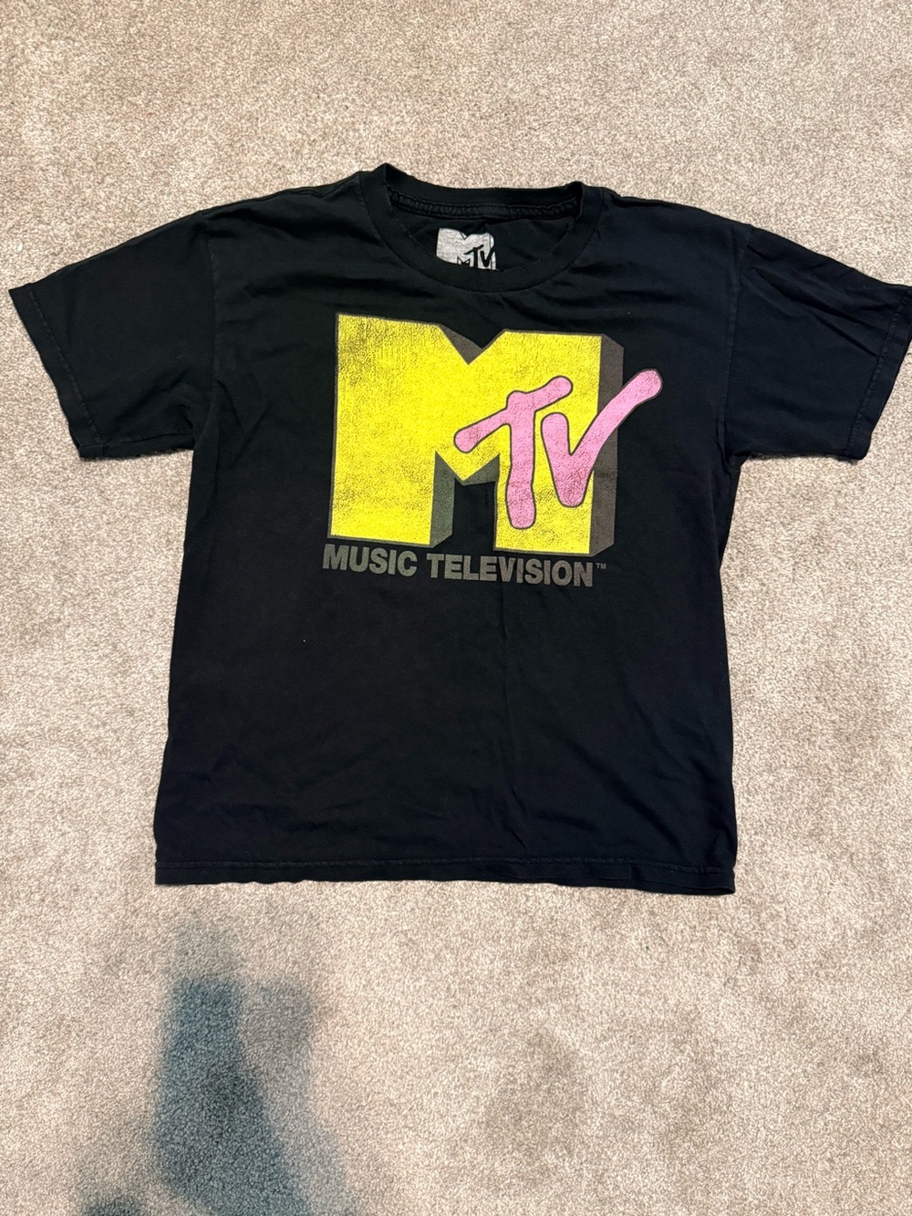 MTV Music Television Graphic Tee Size XS Black